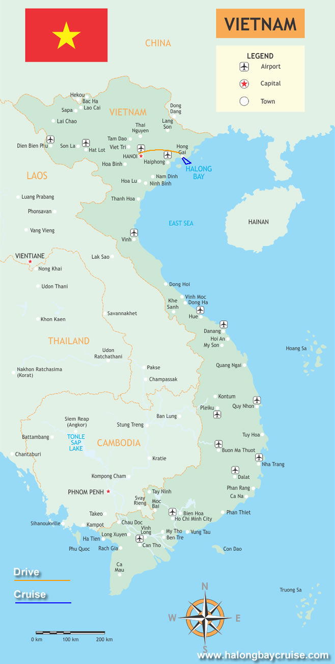 Hanoi - Halong Bay route
